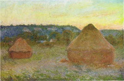Stacks of Wheat at End of Day, Autumn by Claude Monet